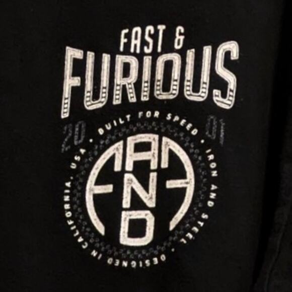 AFFLICTION Fast & Furious 2001 T-Shirt Built for Speed Black & White Men's XL - Picture 7 of 7